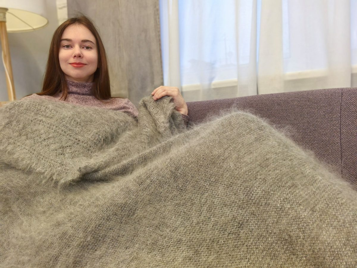 Большой пуховый платок