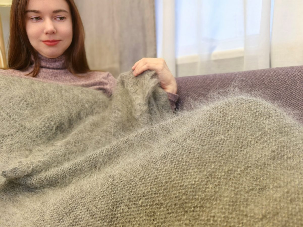 Большой пуховый платок