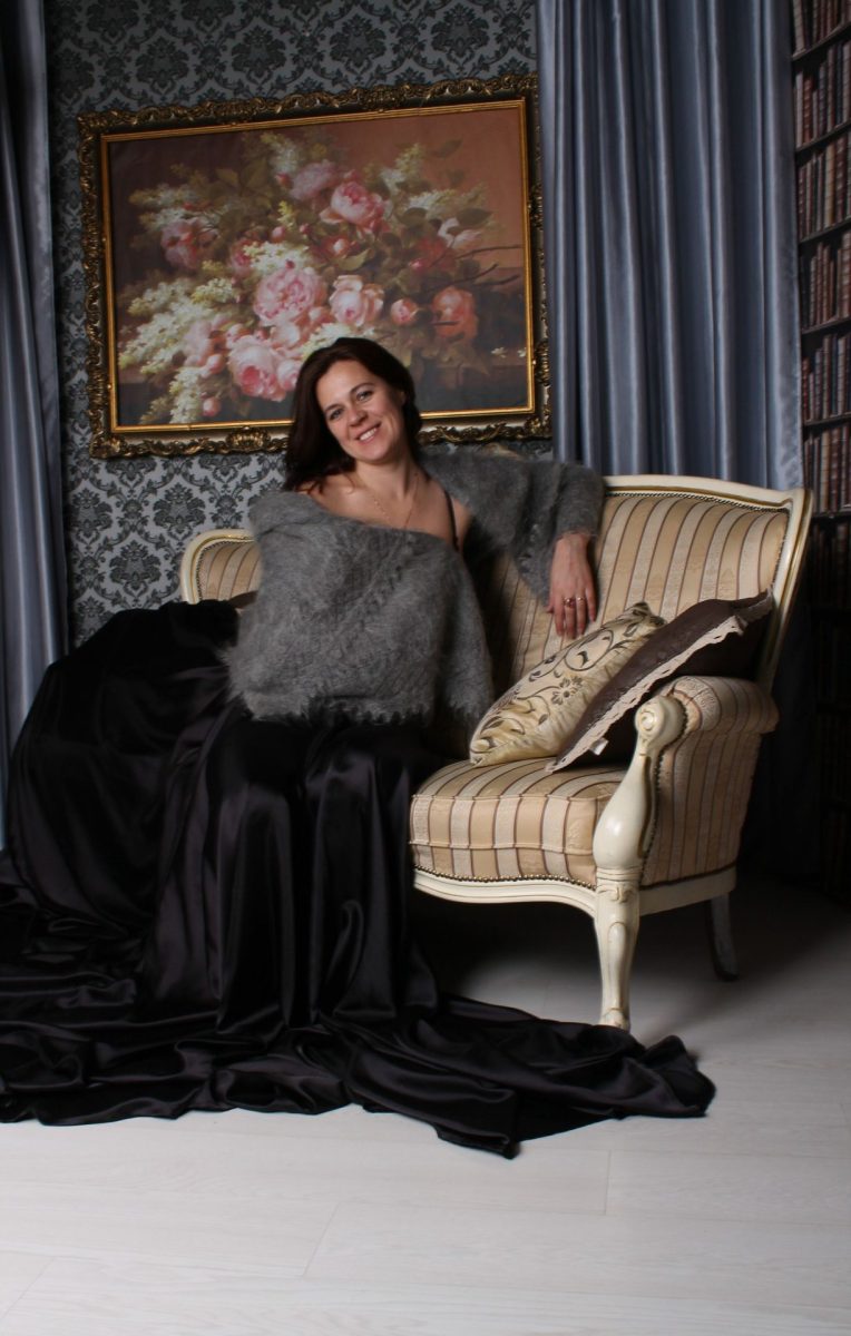 Большой пуховый платок