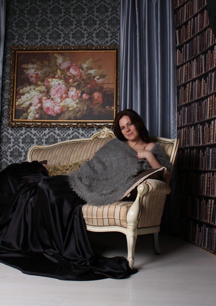 Большой пуховый платок