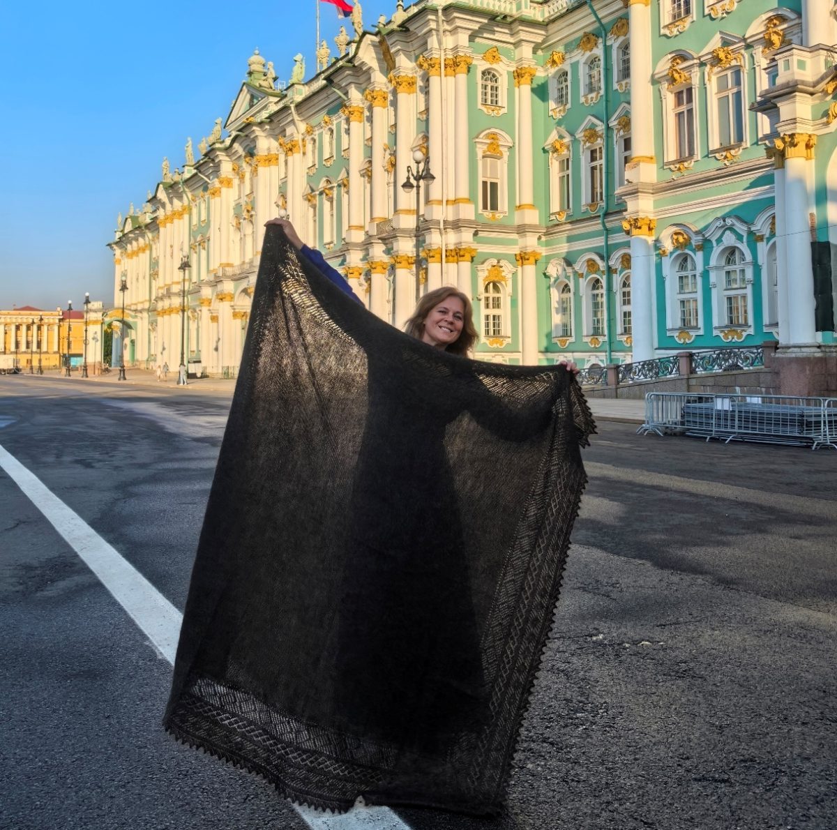 Большой пуховый платок