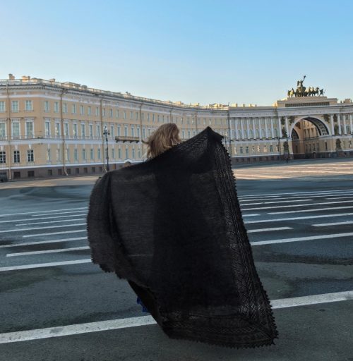 Большой пуховый платок