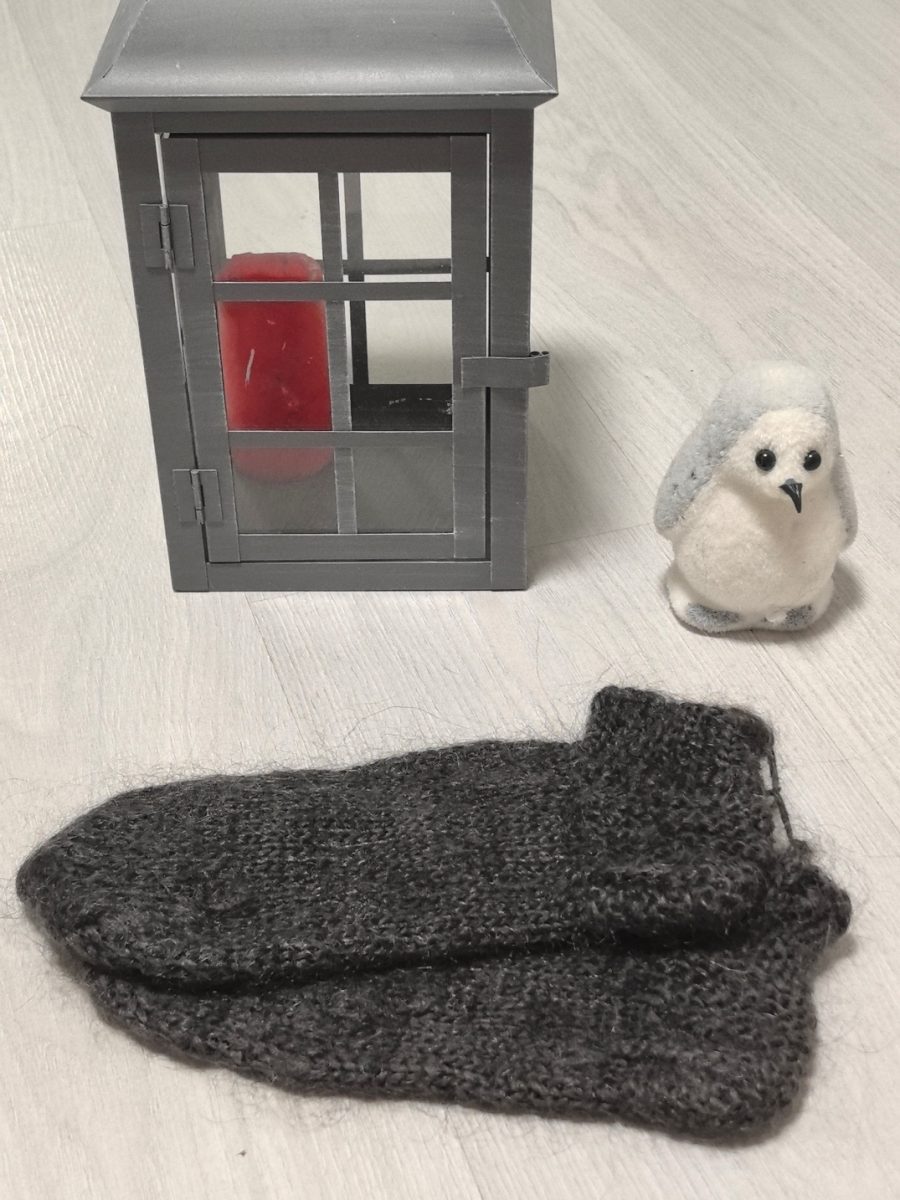 Носки пуховые серые