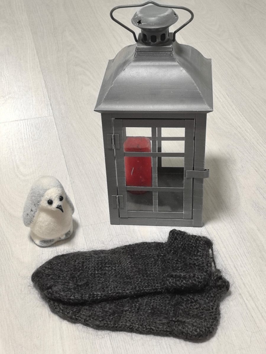 Носки пуховые серые