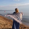 Пуховая накидка ажурная