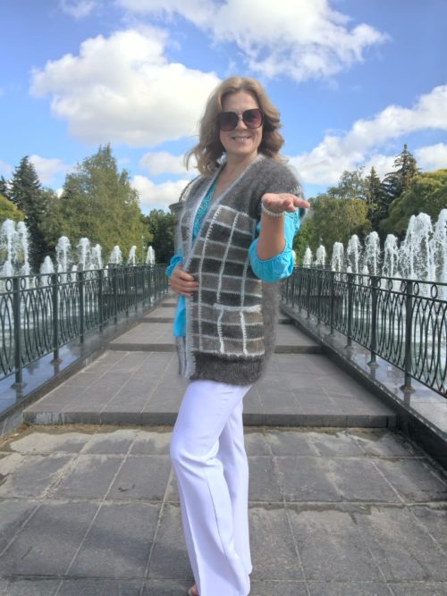 Жилетка из козьего пуха