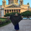 Ажурный большой пуховый платок