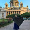 Ажурный большой пуховый платок