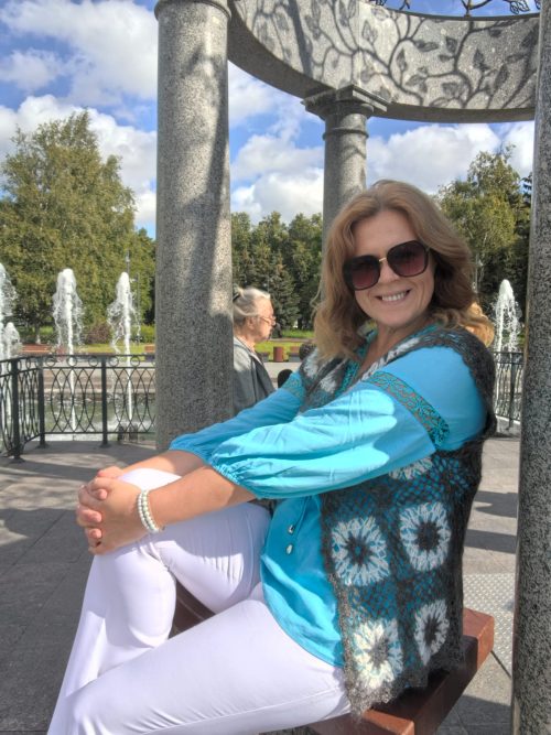 Пуховый кардиган Цветы