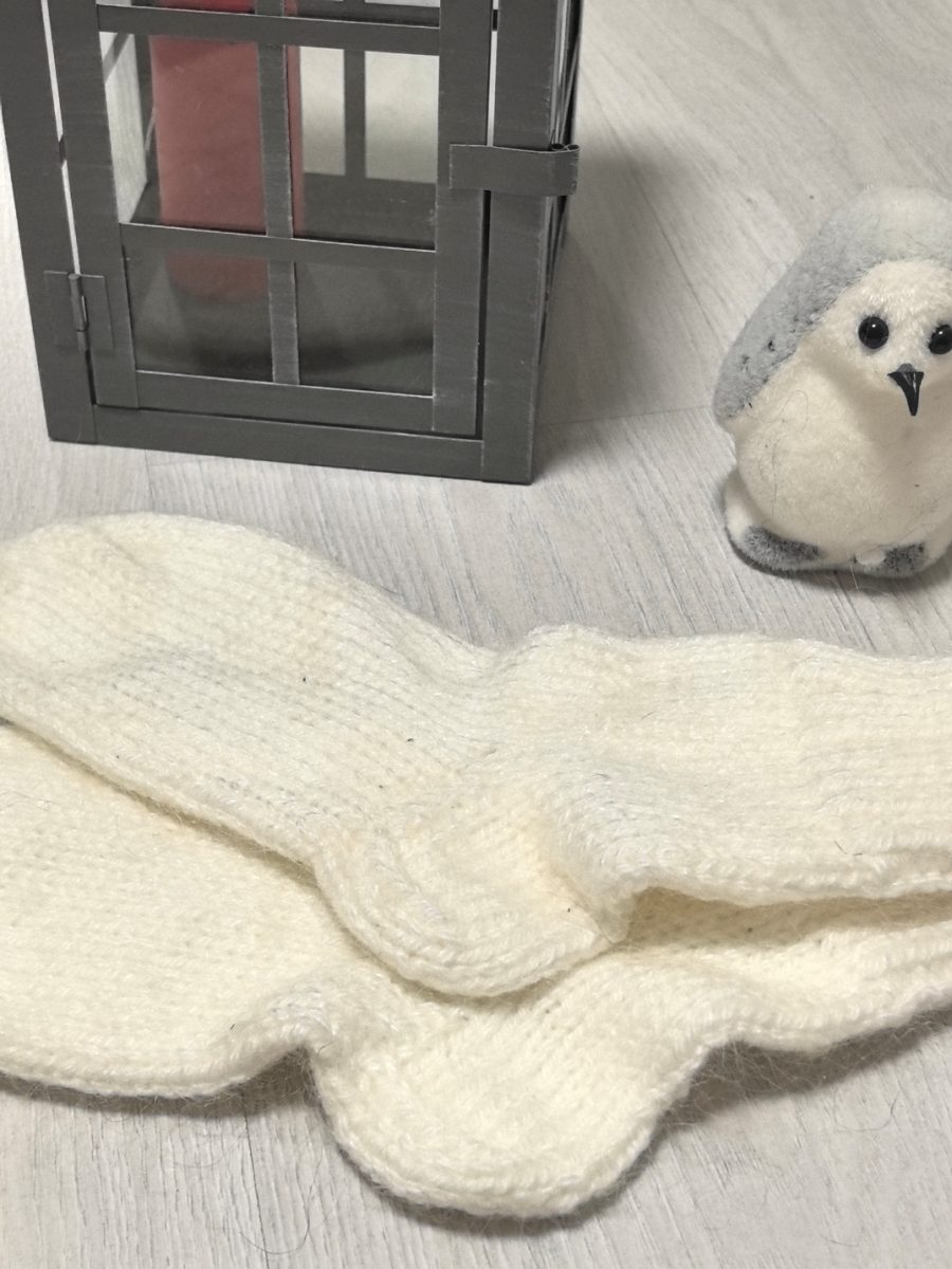 Носки пуховые белые