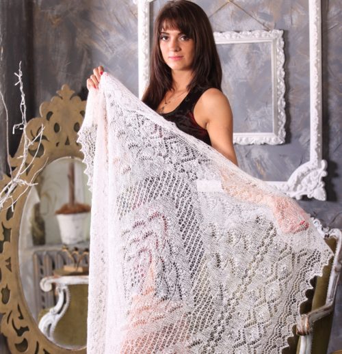 Ажурная пуховая паутинка