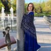 Цветная пуховая паутинка платок