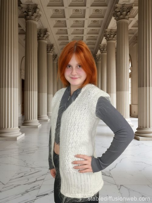 Белая пуховая жилетка