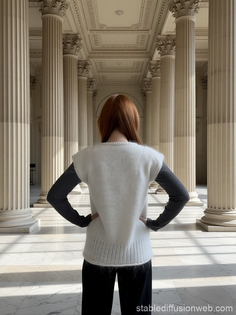 Белая пуховая жилетка